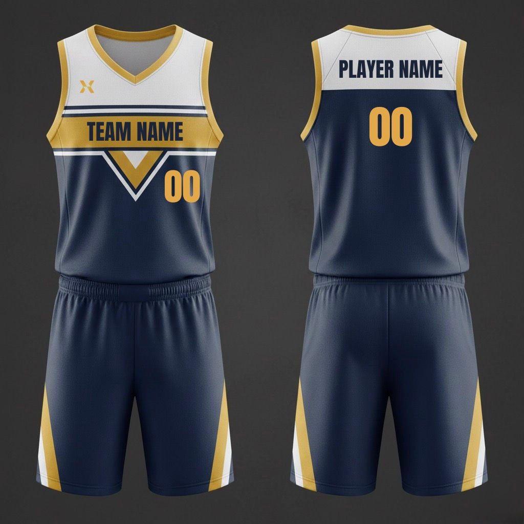 Golden Apex Custom Basketball Kit